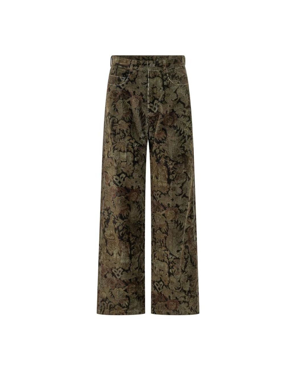 Pierre Louis Mascia Green Wide Trousers