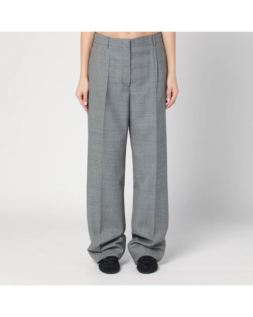 Prada Gray Graue Regular Hose