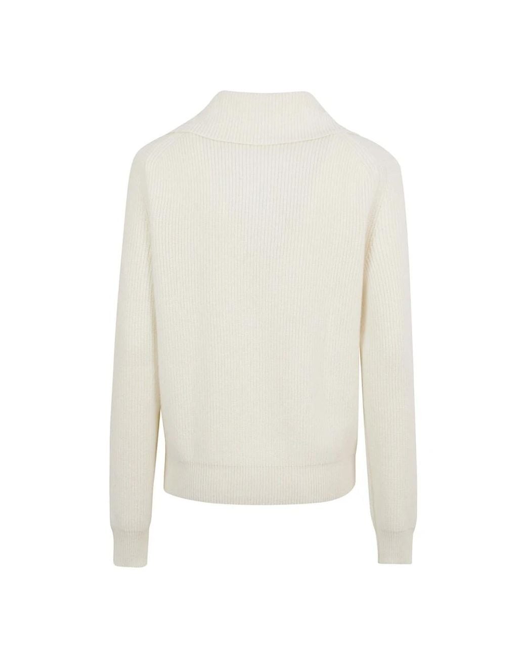 Zanone White Round-Neck Knitwear