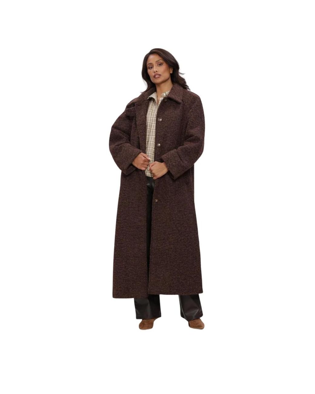 Object Jassen ,Bruin ,Polyester Celina Midi Jas in het Brown