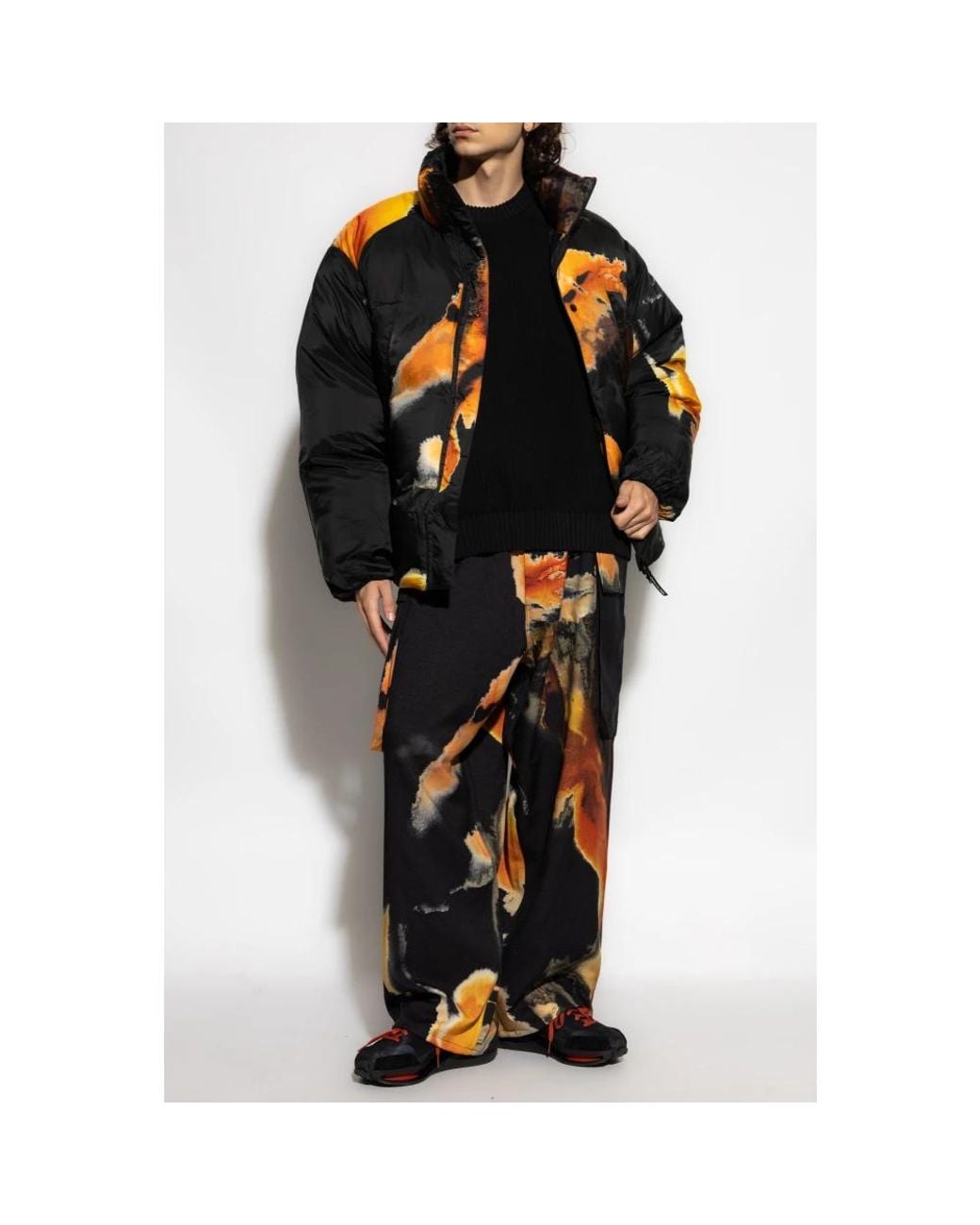 Y-3 Black Down Jackets for men