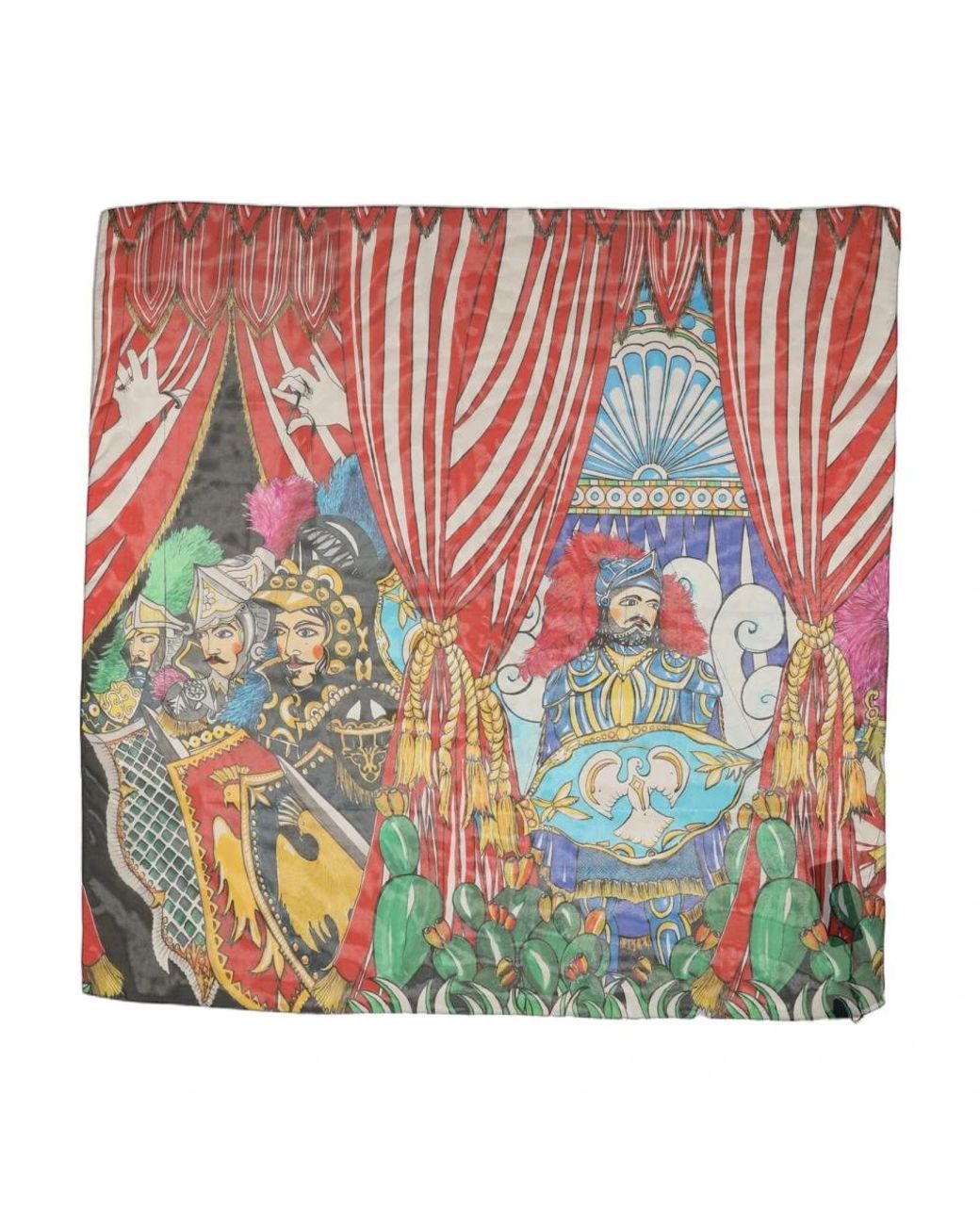 Dolce & Gabbana Red Silk Scarves