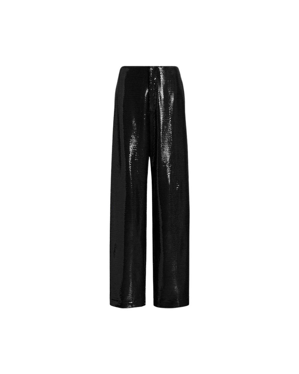 Alberta Ferretti Black Wide Trousers