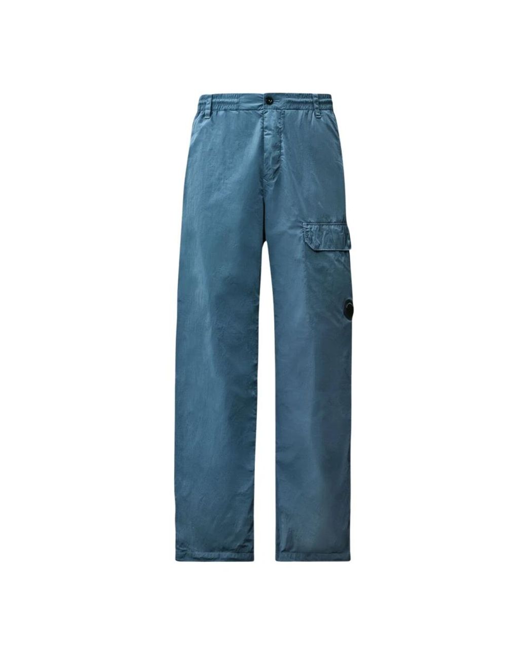 C P Company Blue Straight Trousers for men