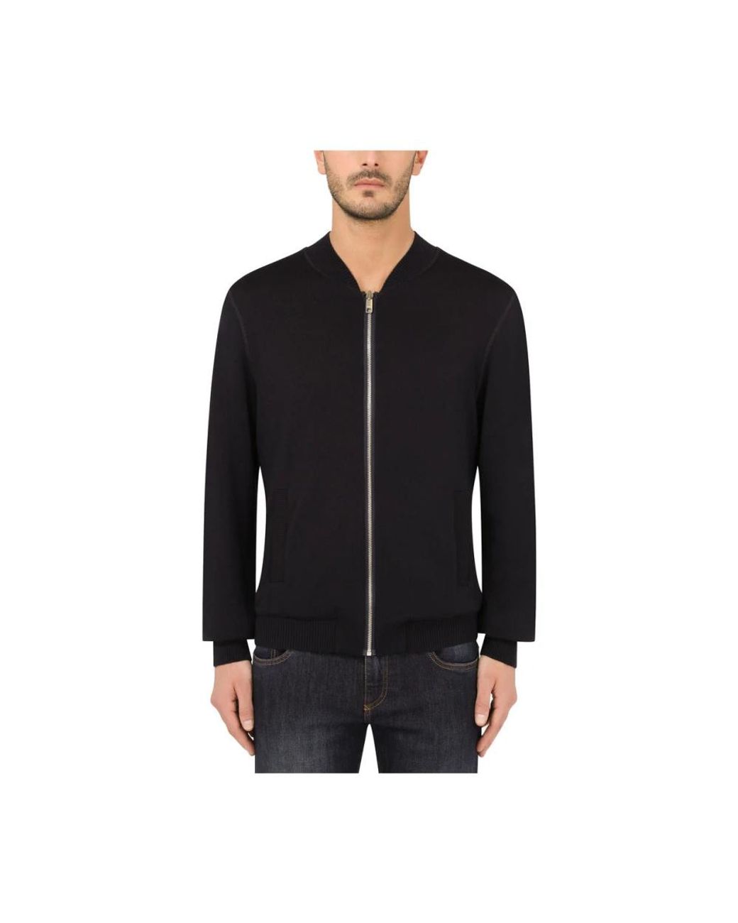 Dolce & Gabbana Blue Bomber Jackets for men