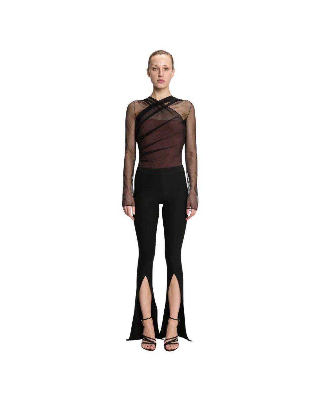 Nensi Dojaka Jumpsuits & Playsuits ,Bruin ,Renee Tulle Gathered Body in het Black
