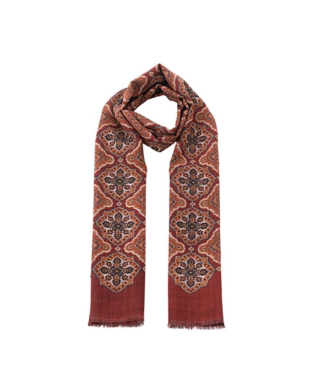 Altea Accessoires ,Rood ,Wol Wollen Sjaal Met Diverse Patronen in het Red voor heren