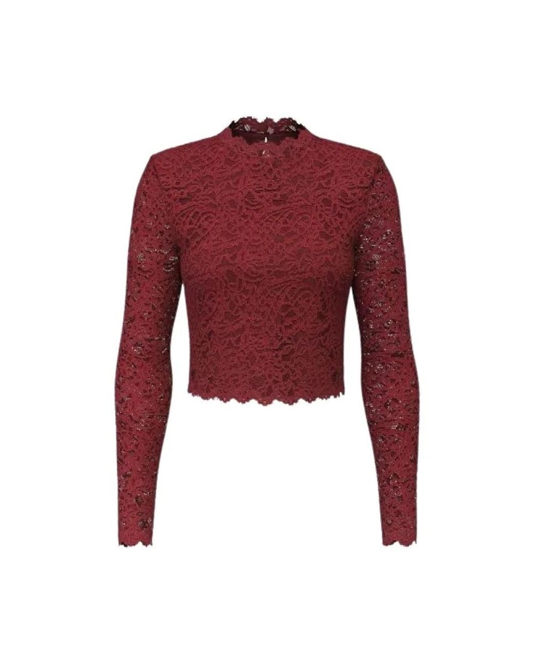 Guess Red Long Sleeve T-Shirts