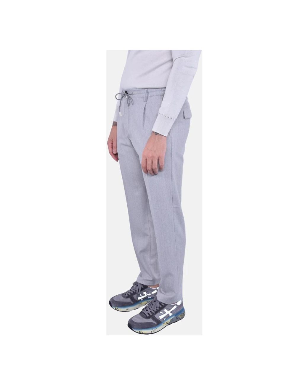 Eleventy Purple Straight Trousers for men