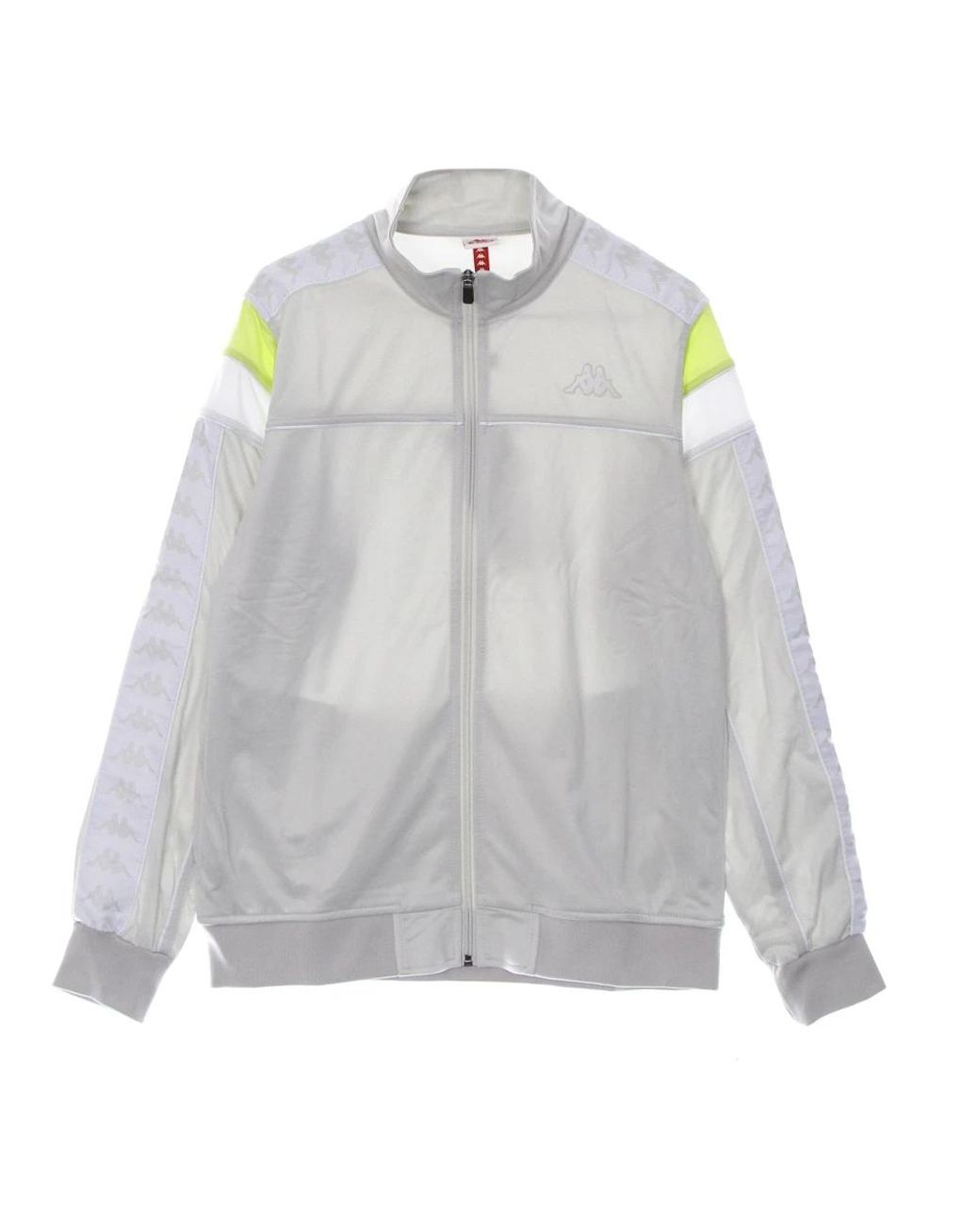 Kappa Jassen ,Grijs ,Polyester Slim Trainingsjack Grijs Lime in het Gray voor heren
