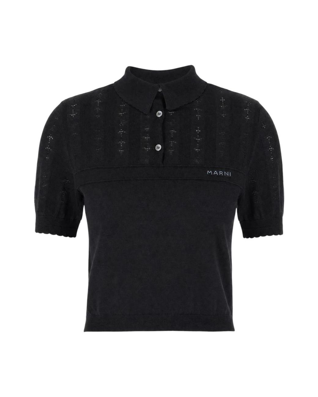 Marni Black Polo Shirts