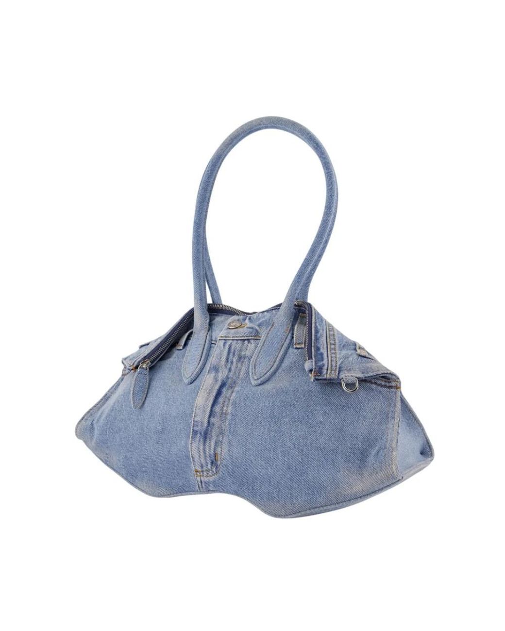 McQueen Blue Shoulder Bags