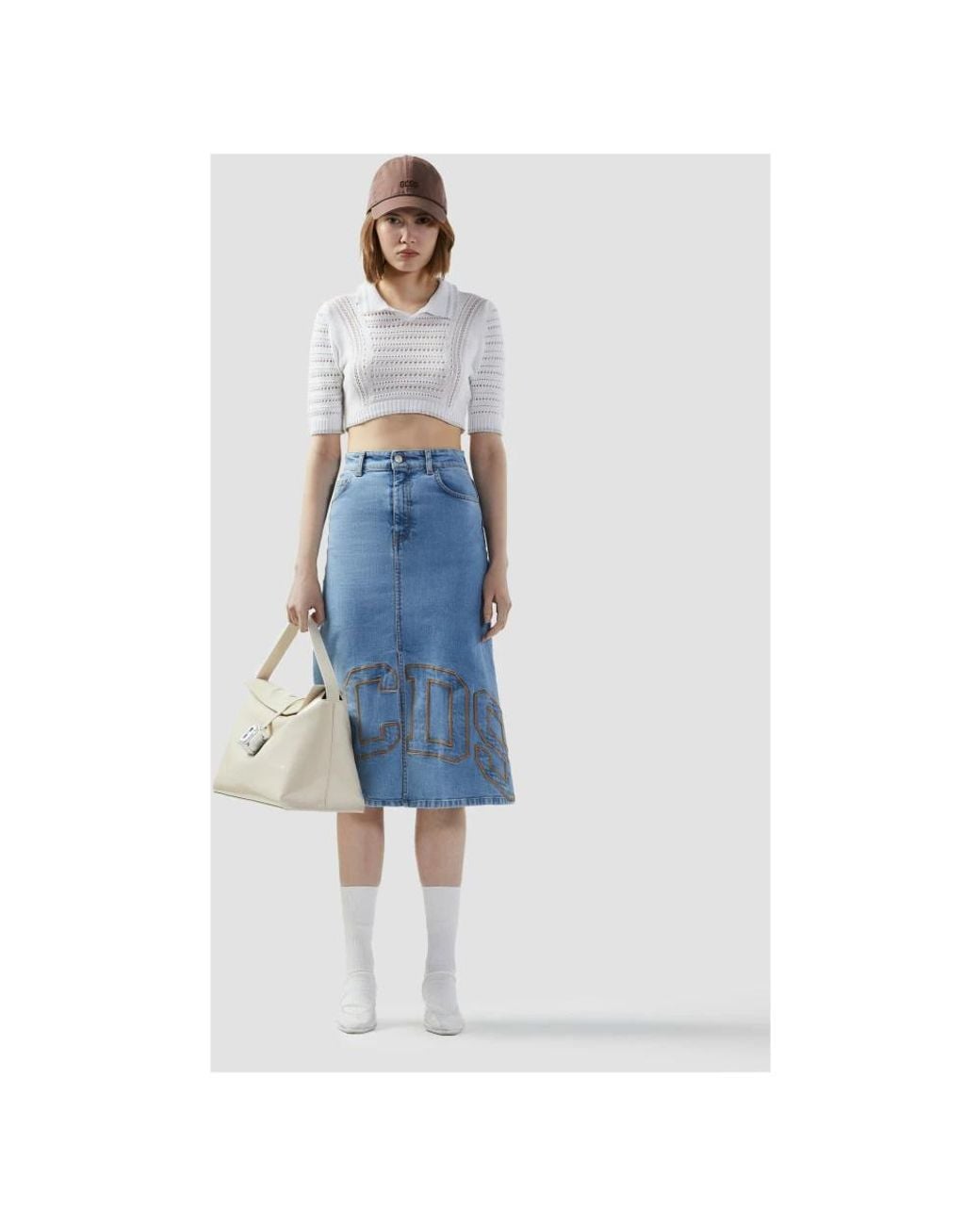 Gcds Blue Denim Skirts