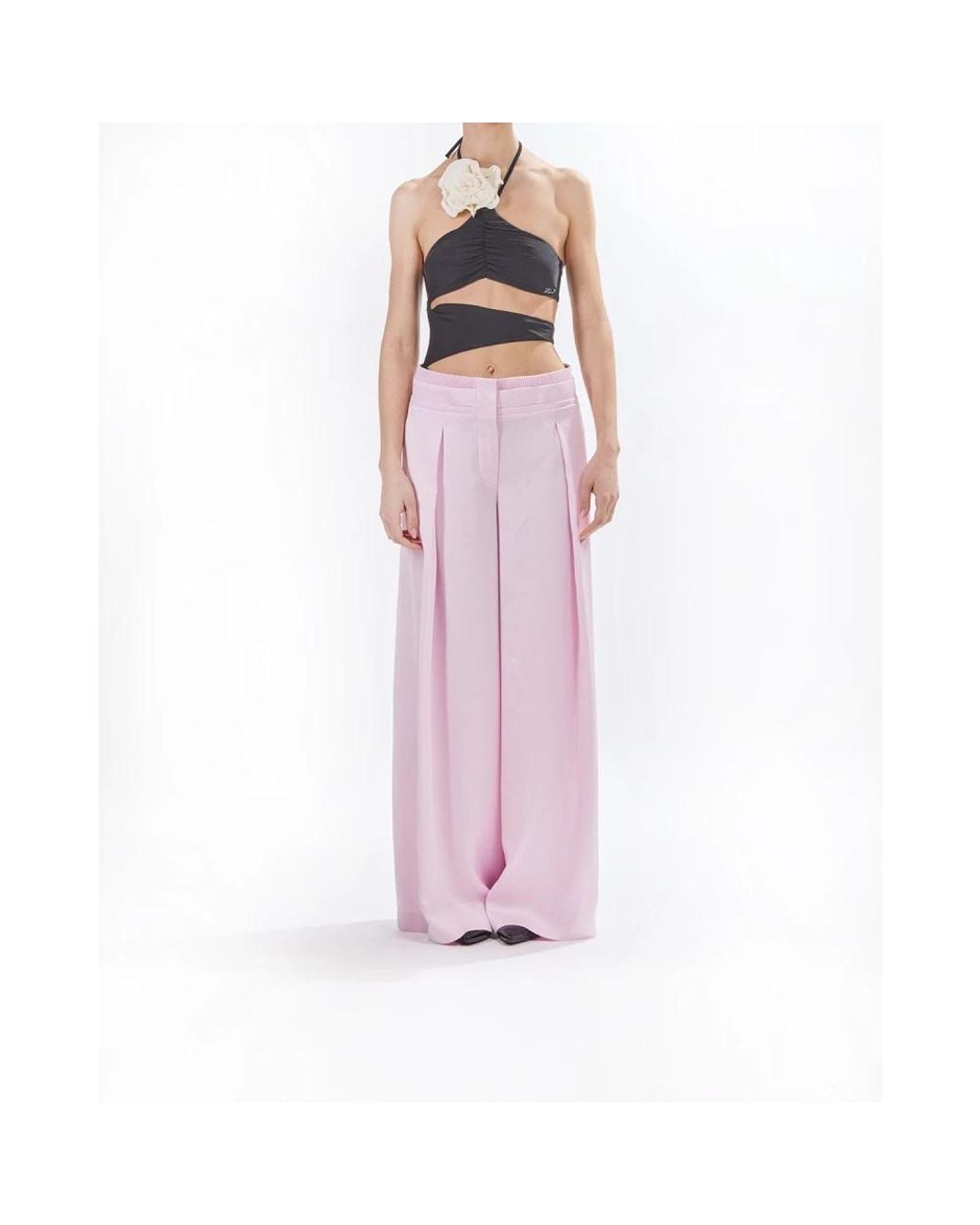 Genny Pink Wide Trousers