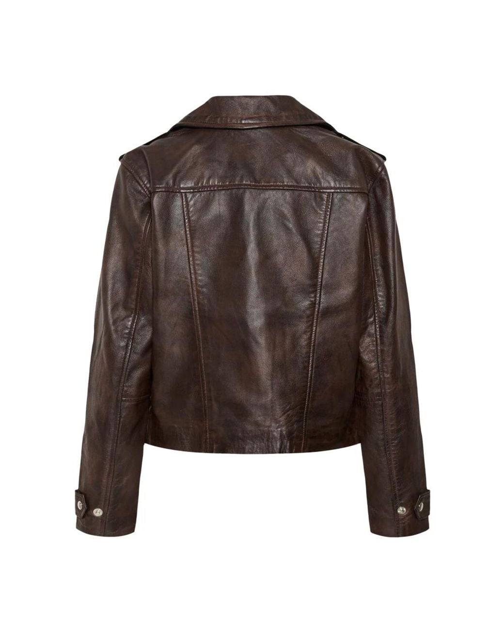 Leather Jackets di Kaffe in Brown