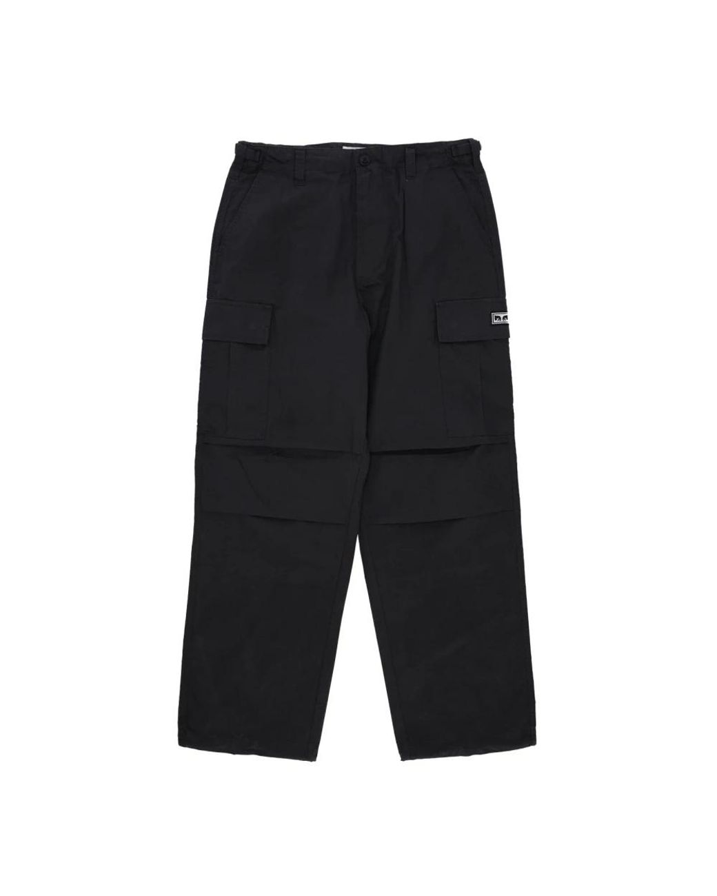 Obey Broeken ,Zwart ,Katoen Cargo Broek Gewassen Zwart in het Black voor heren