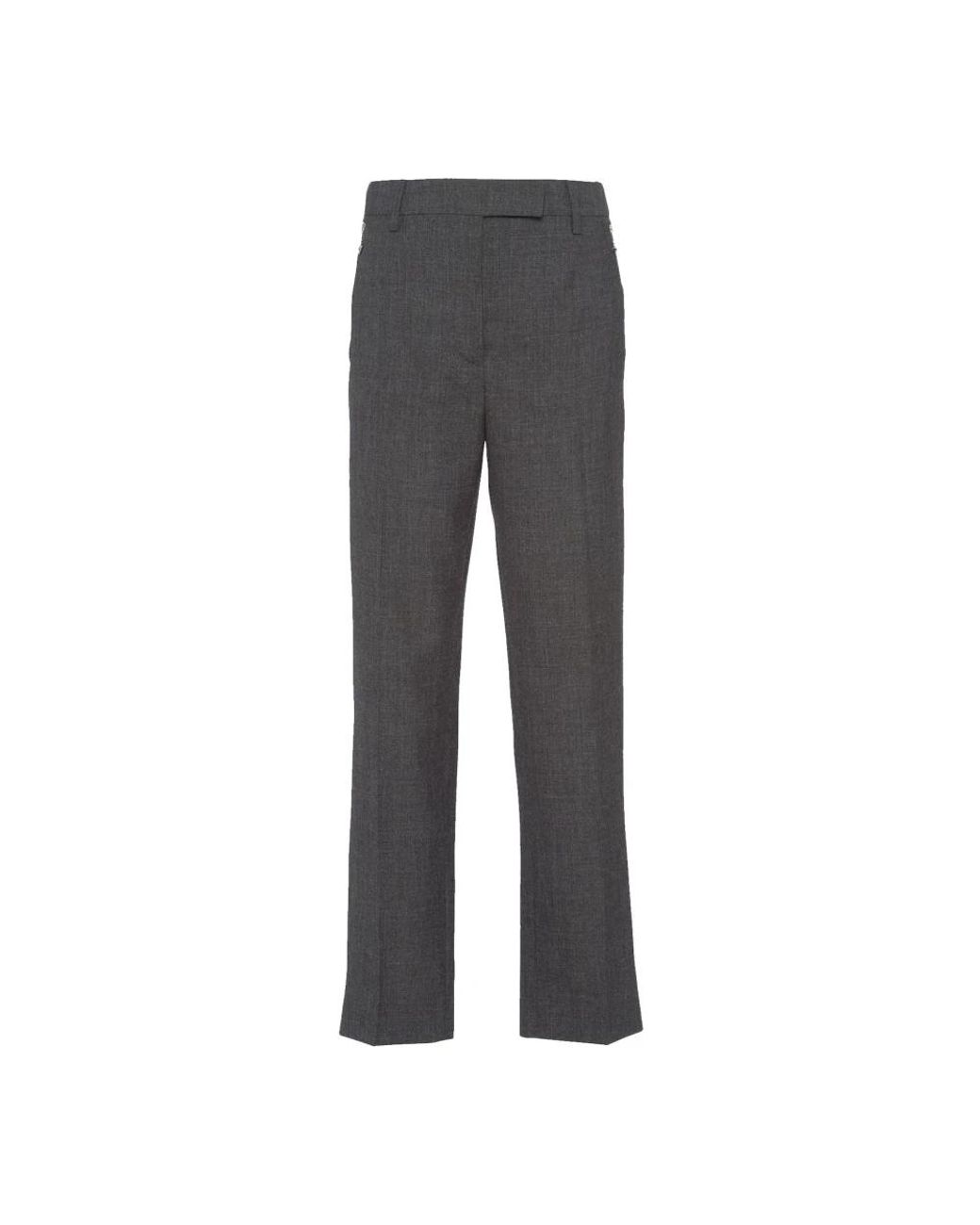 Prada Gray Straight Trousers