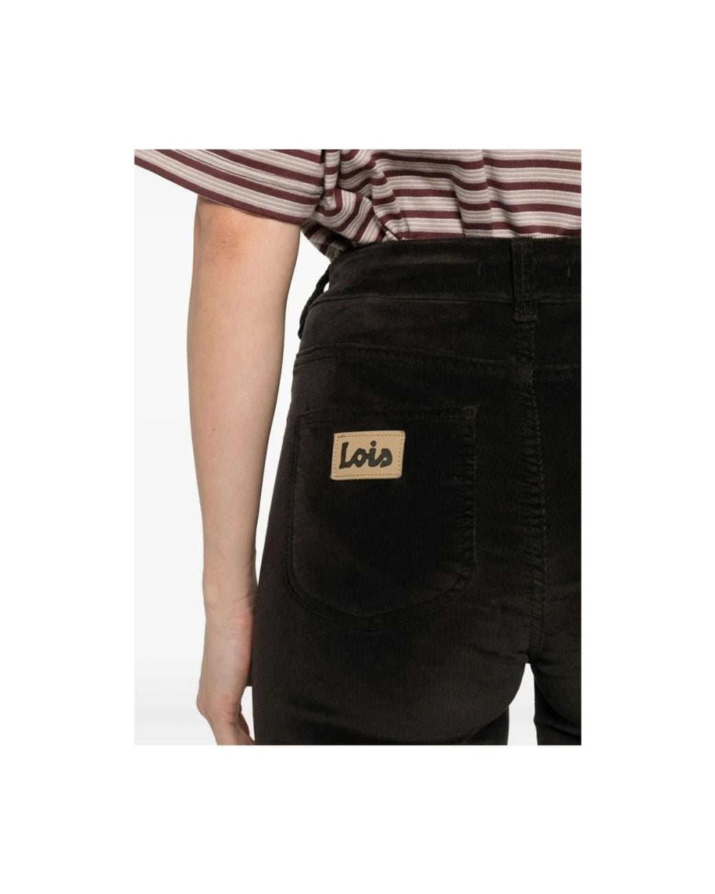 Lois Black Wide Trousers