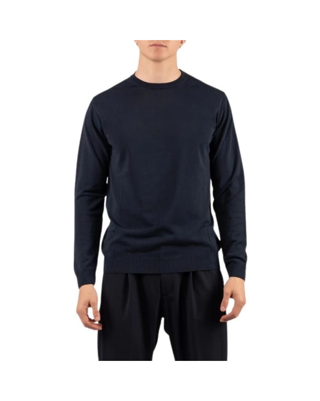 Daniele Fiesoli Blue Round-Neck Knitwear for men