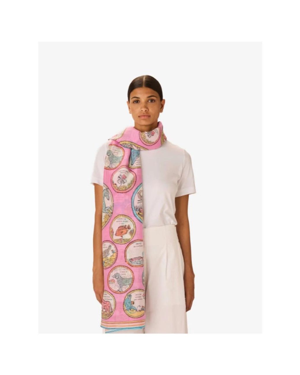 Inoui Edition Pink Silk Scarves
