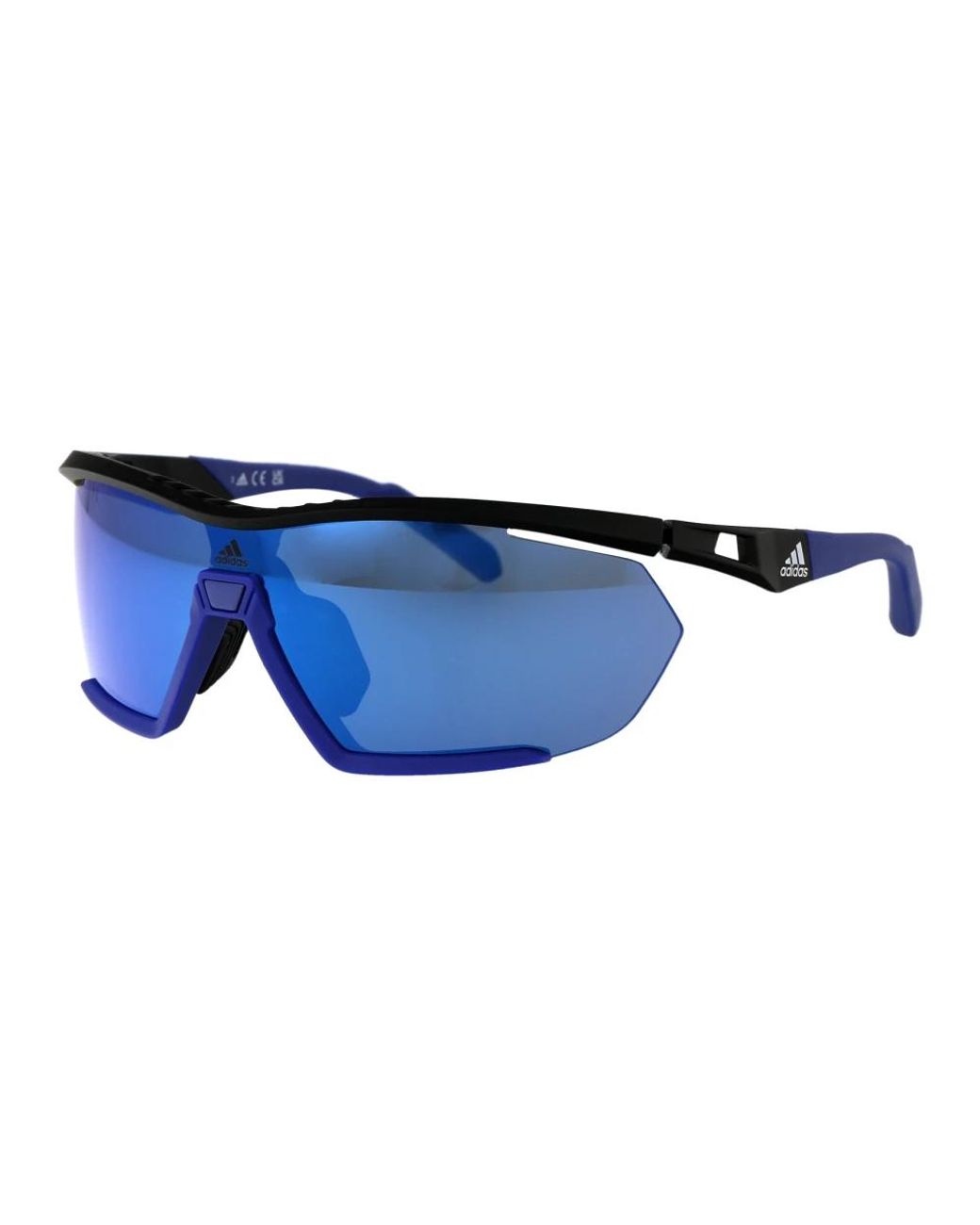 Adidas Blue Sp0072 Shield-Frame Sunglasses for men