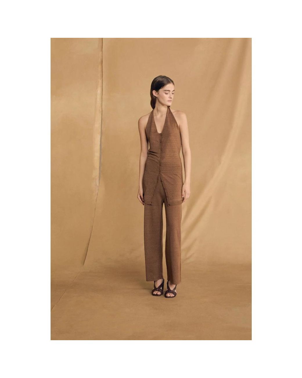 Cortana Brown Wide Trousers