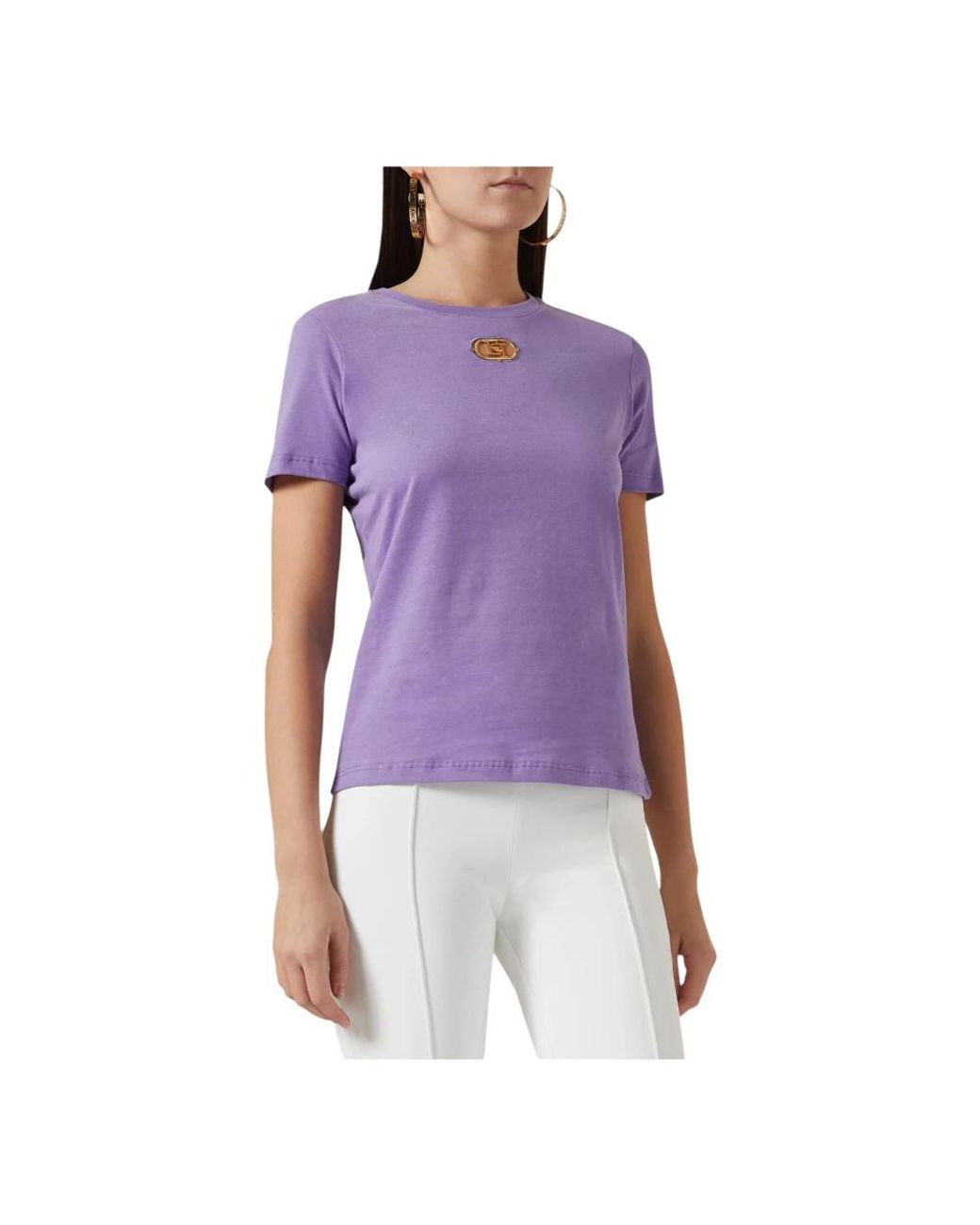 Elisabetta Franchi Purple T-Shirts