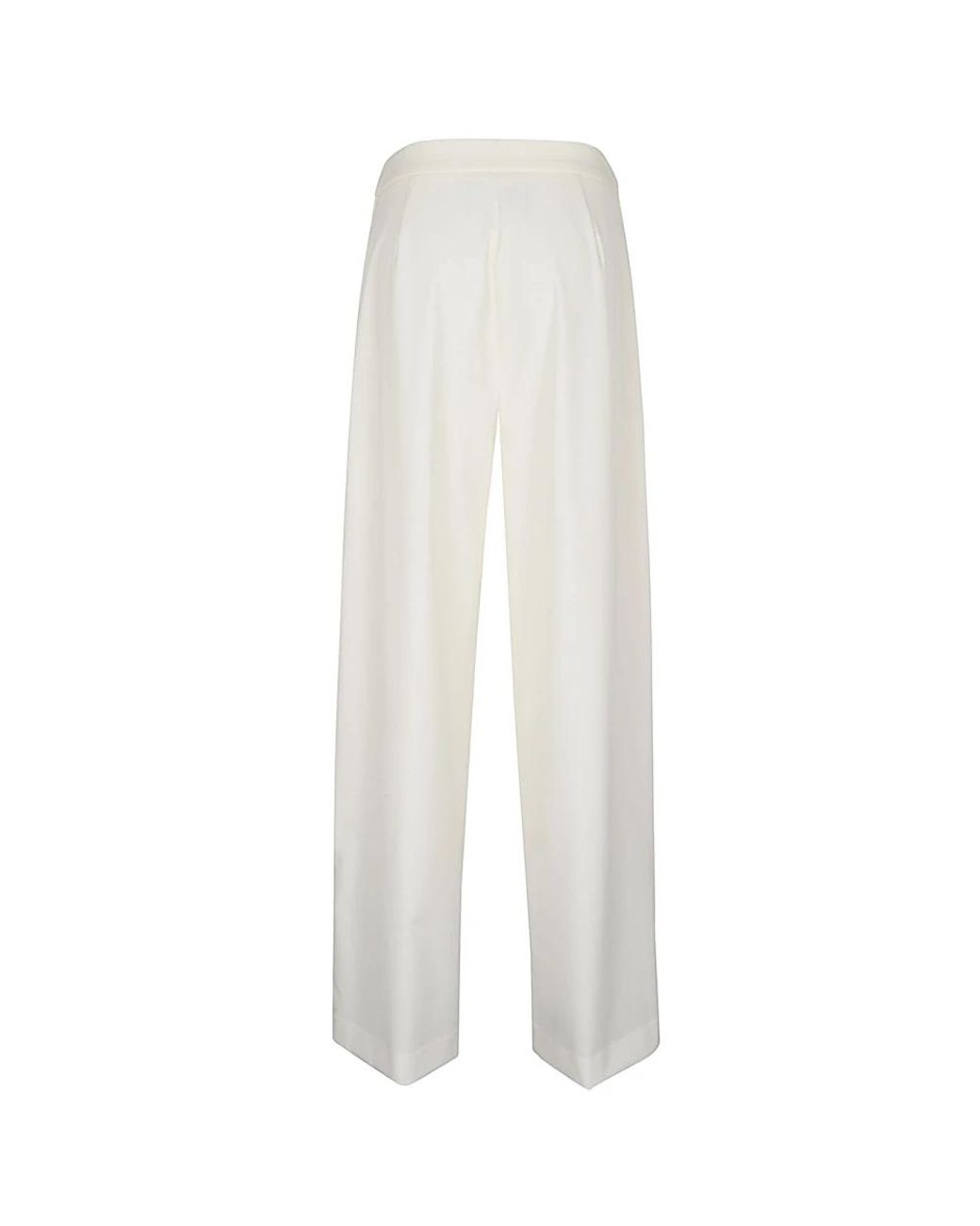 Erika Cavallini Semi Couture White Wide Trousers