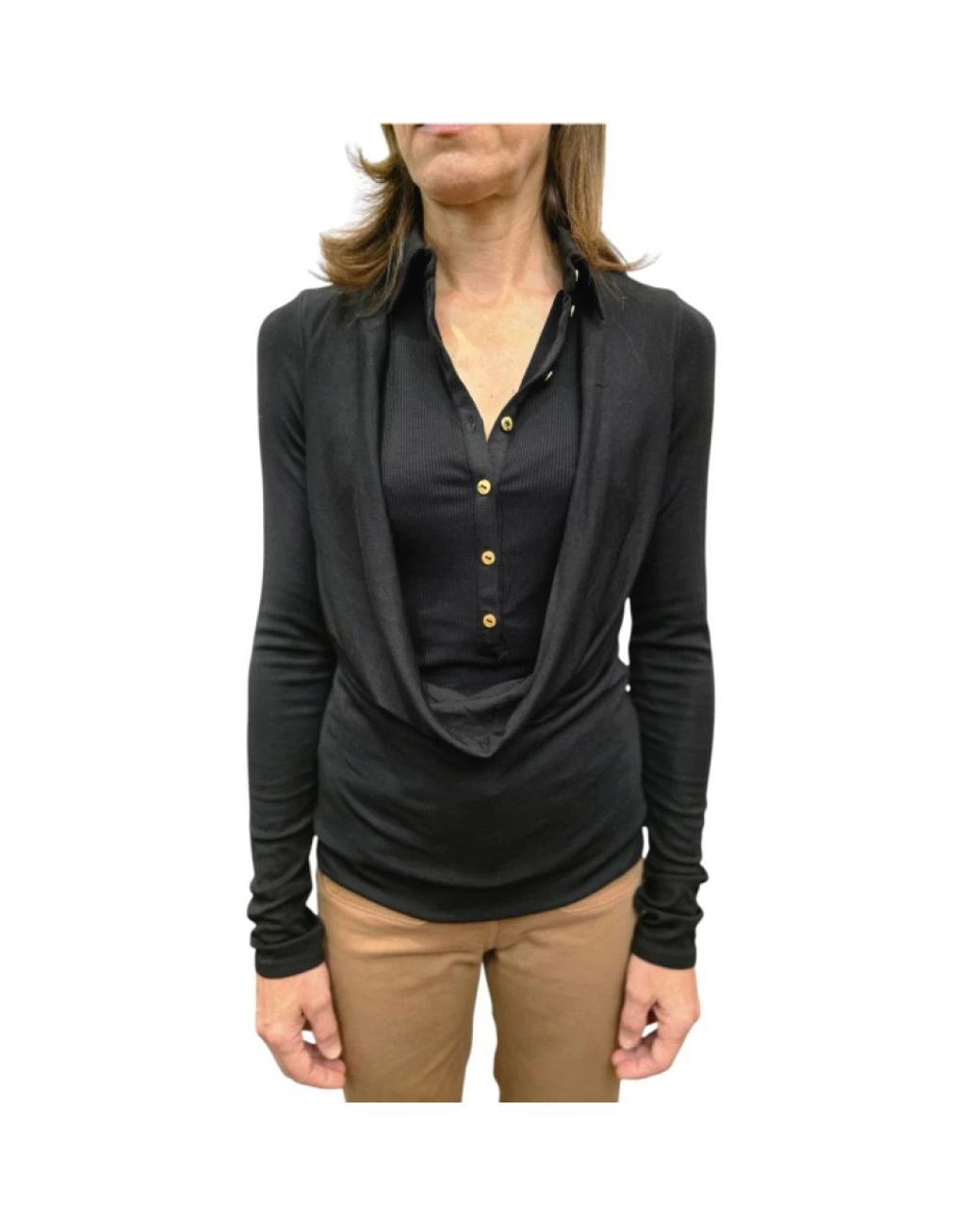 Elisabetta Franchi Black Polo Shirts