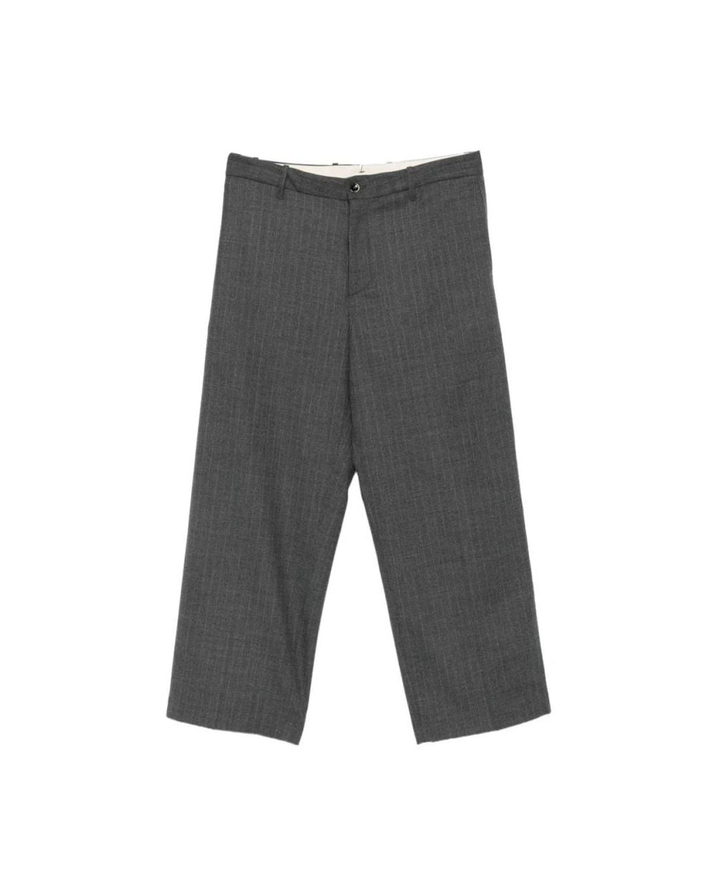 Nine:inthe:morning Gray Straight Trousers for men