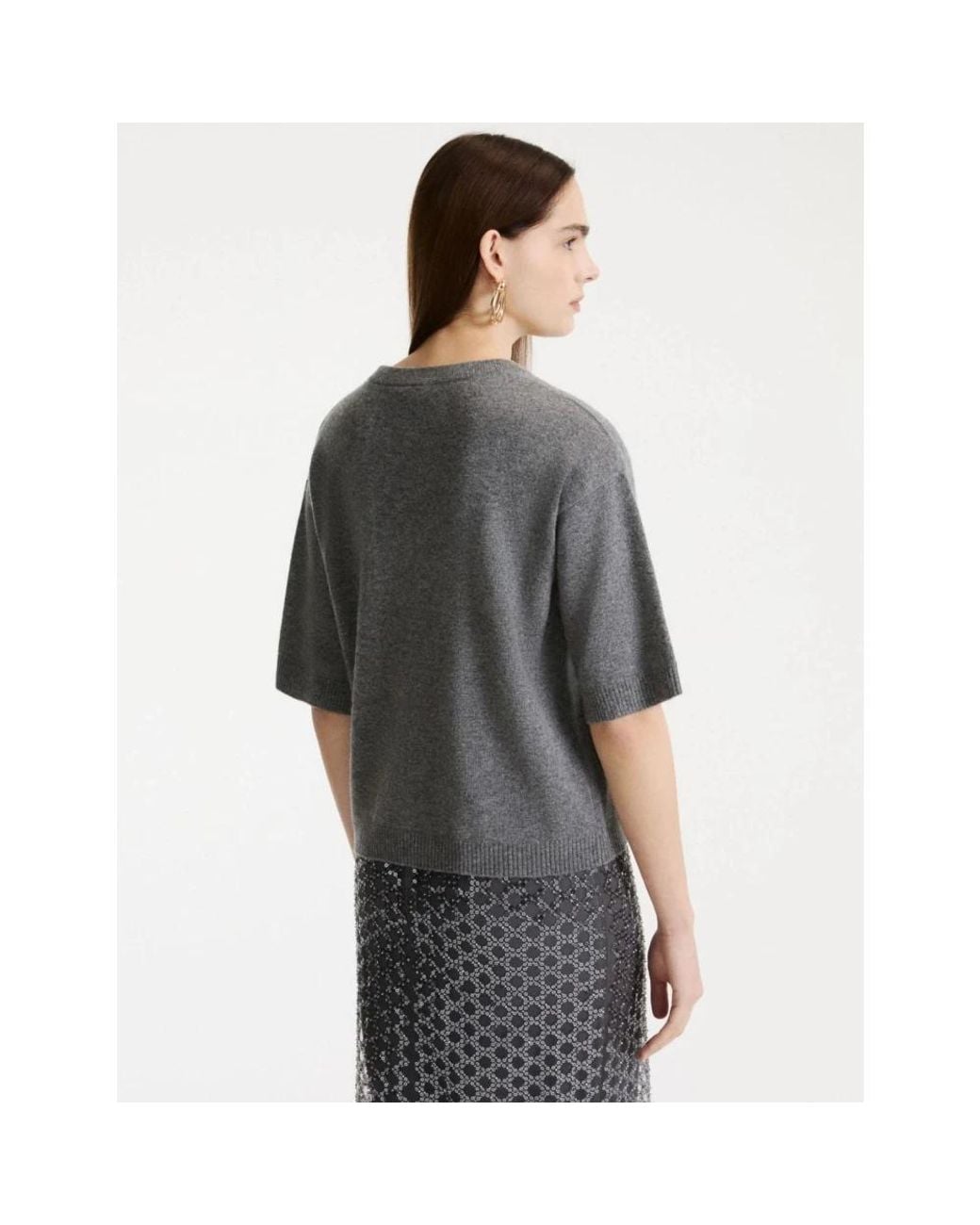 Marella Gray Round-Neck Knitwear
