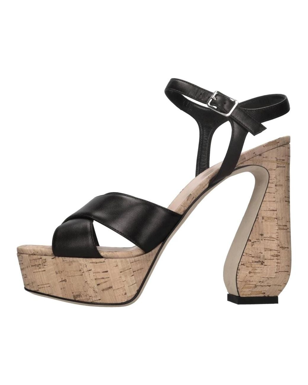 Sergio Rossi Black High Heel Sandals