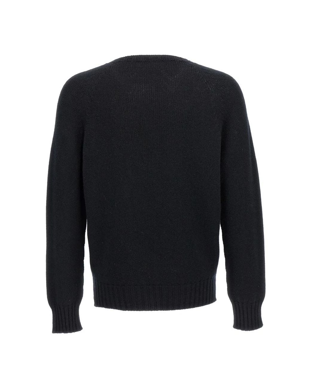 Ma'ry'ya Black Round-Neck Knitwear for men