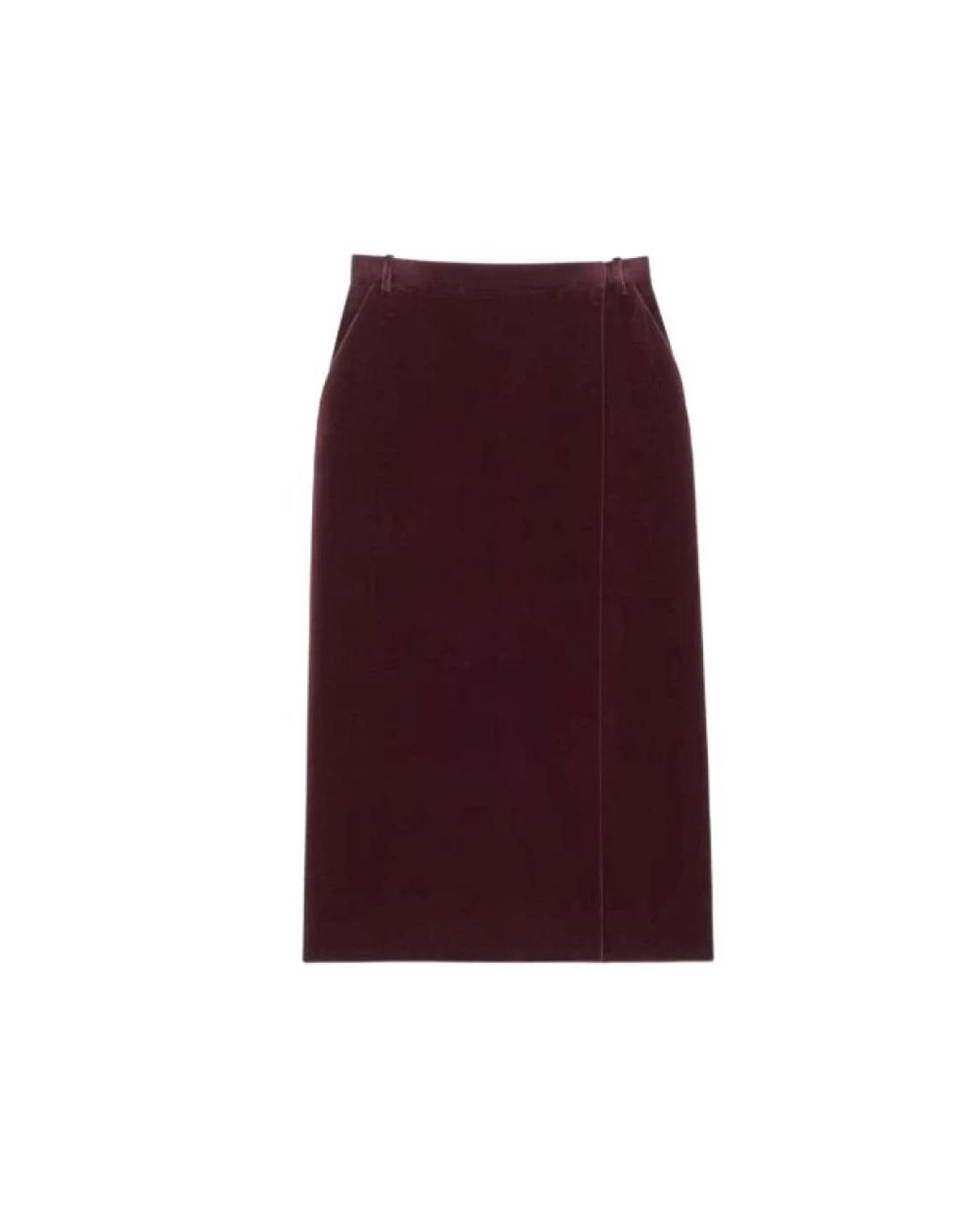 Saint Laurent Rokken ,Rood ,Katoen Burgundy Velvet Midi Rok in het Purple