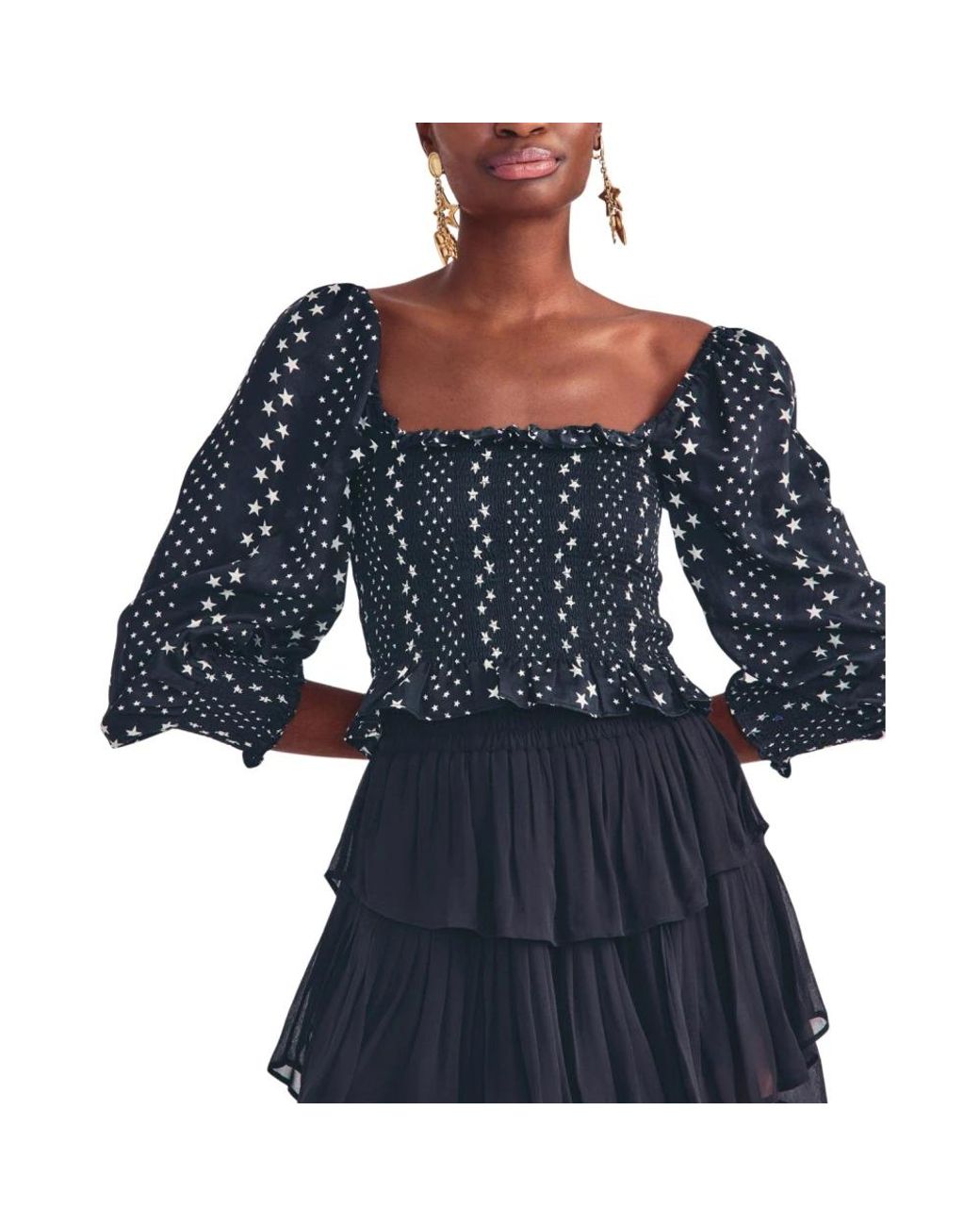 LoveShackFancy Blue Blouses