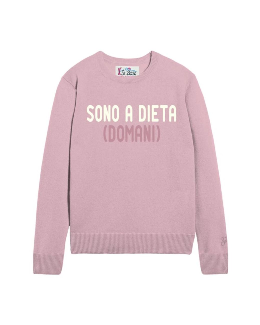 Mc2 Saint Barth Pink Round-Neck Knitwear