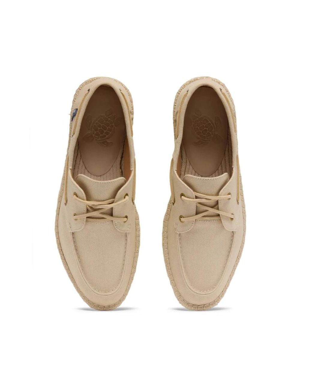 Vilebrequin Schoenen ,Katoen Canvas Loafers Solid in het Natural voor heren