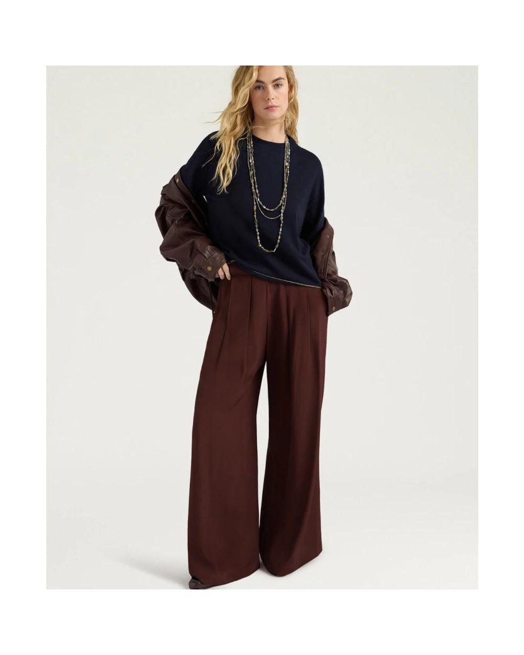 Momoní Brown Wide Trousers