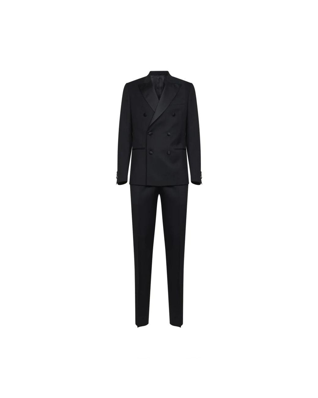 Lardini Black Double Breasted Suits for men