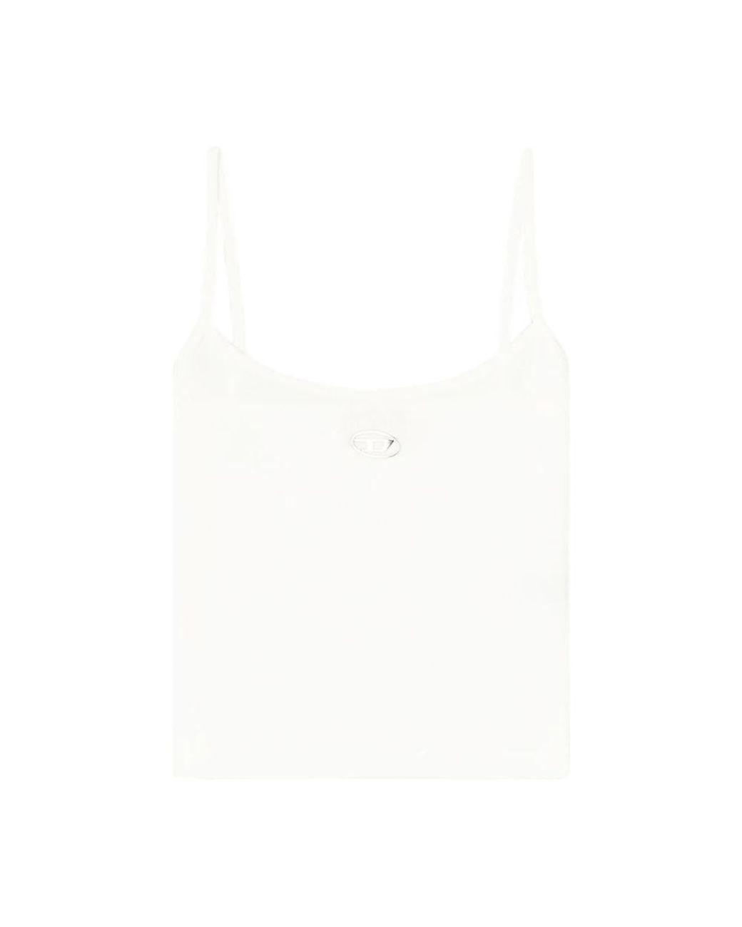 DIESEL White Sleeveless Tops