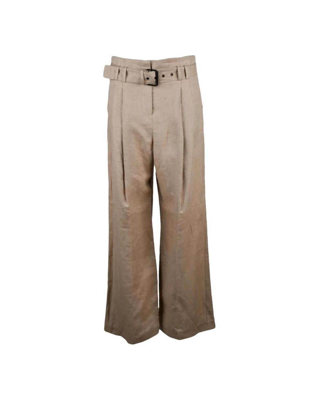 Eleventy Natural Wide Trousers