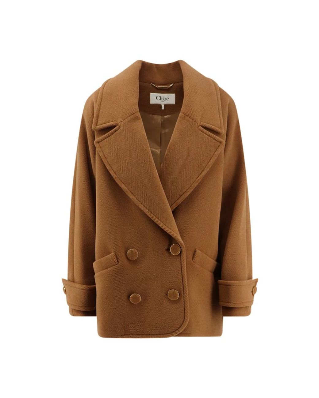 Chloé Brown Double-Breasted Coats