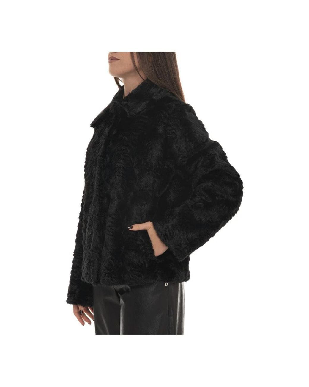 Pennyblack Black Faux Fur & Shearling Jackets