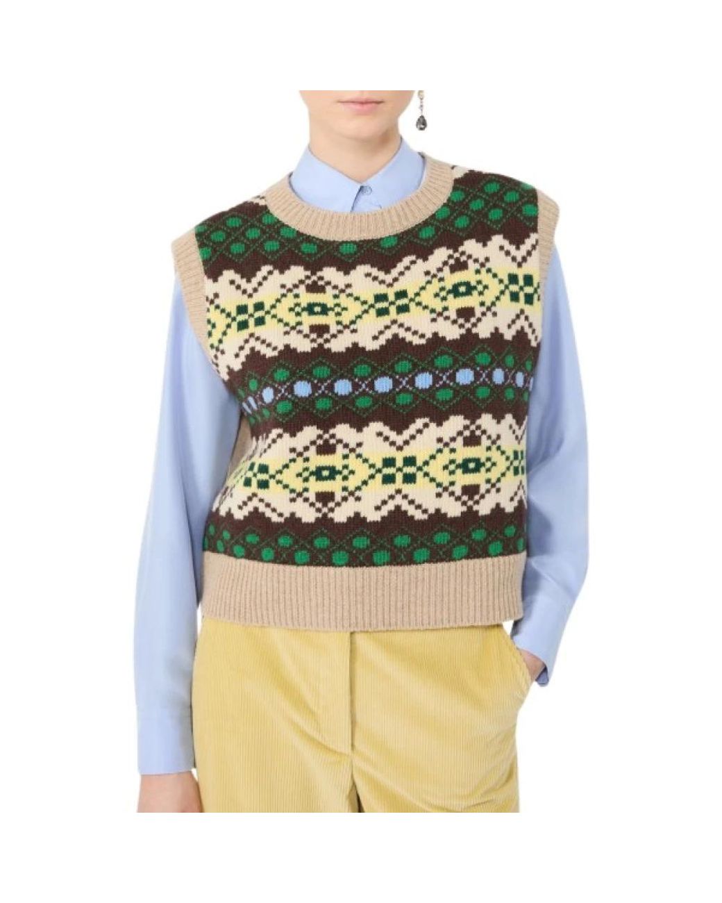 Weekend by Maxmara Multicolor Round-Neck Knitwear