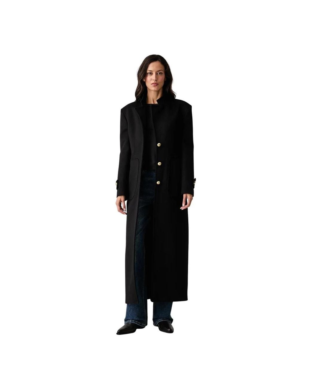 Single-Breasted Coats Pinko de color Black