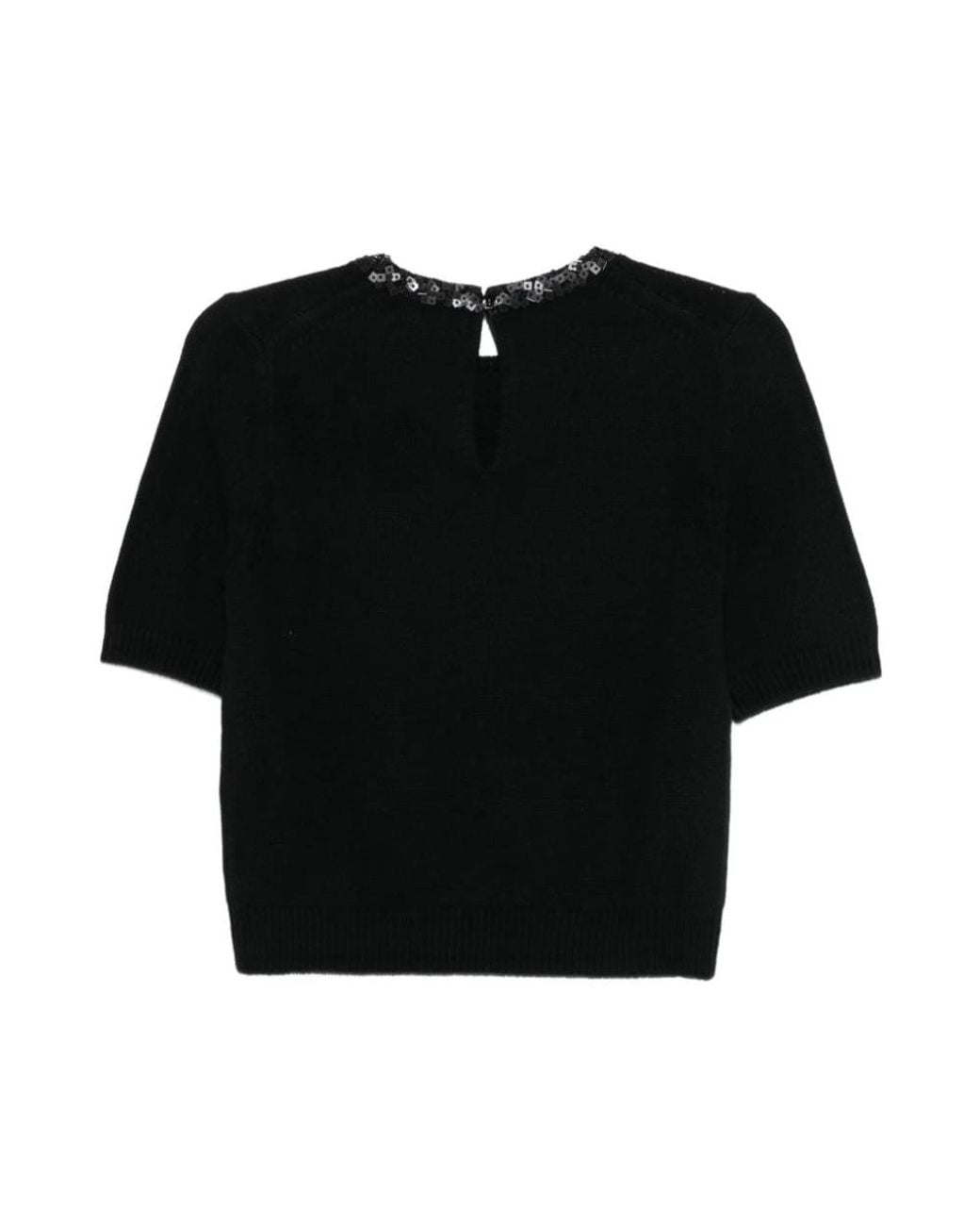Semicouture Black Round-Neck Knitwear