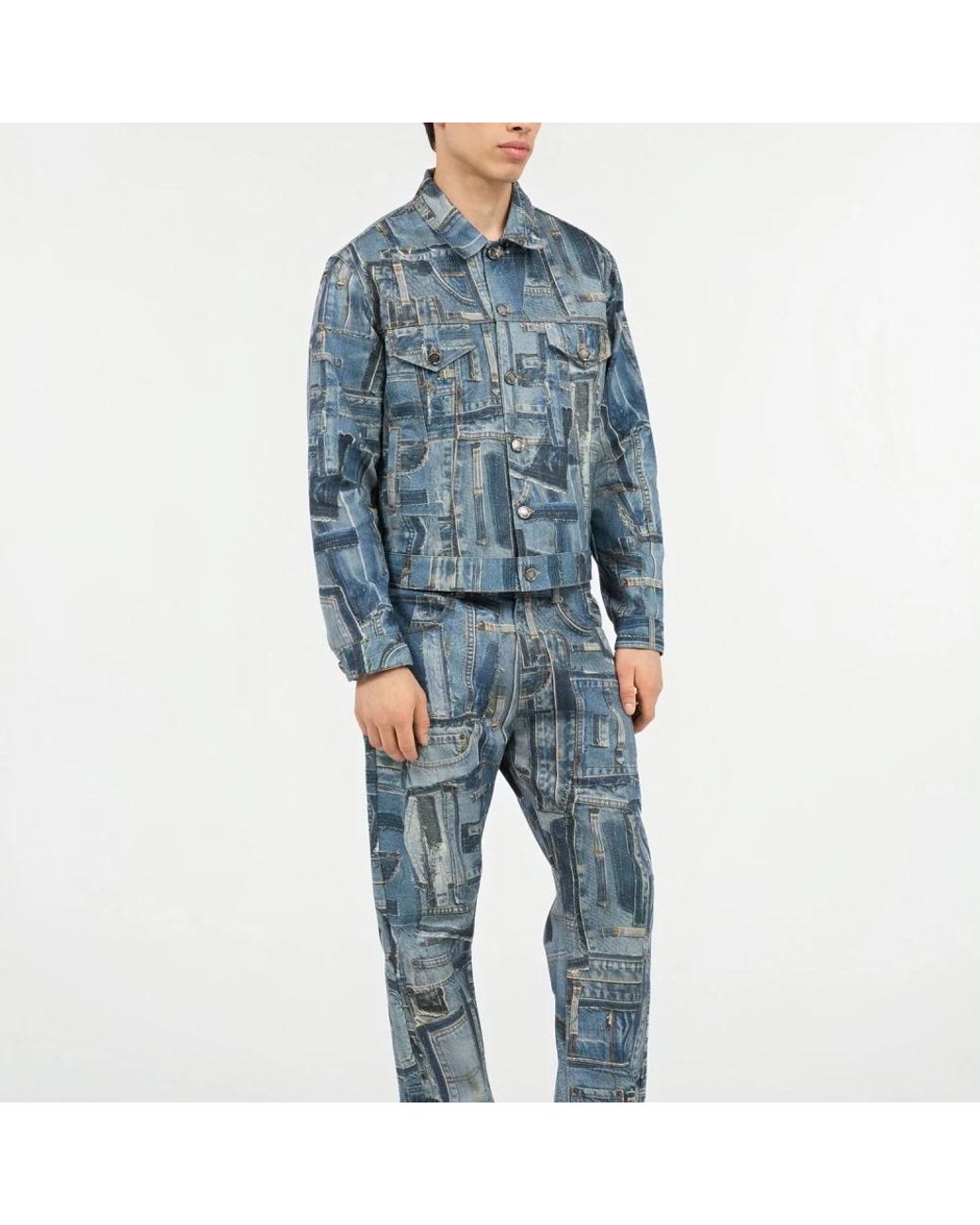 Roberto Cavalli Blue Denim Jackets for men
