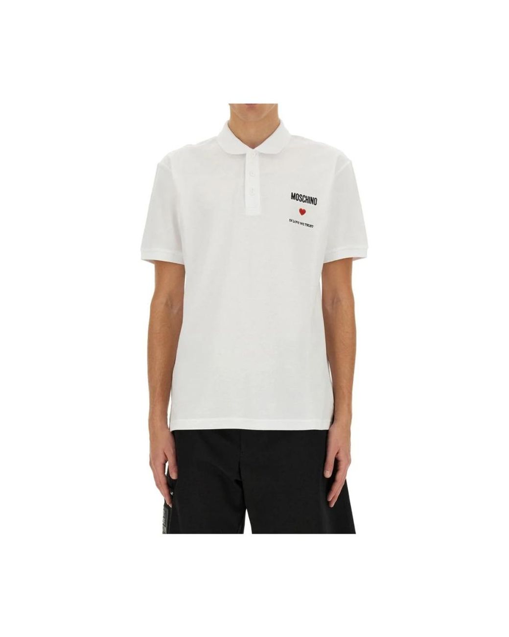 Moschino White Polo Shirts for men