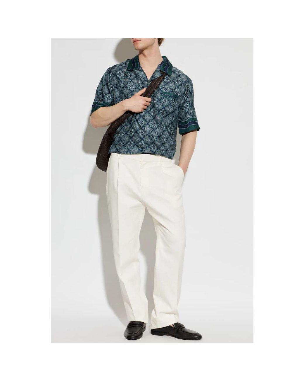 Casablanca Blue Short Sleeve Shirts for men
