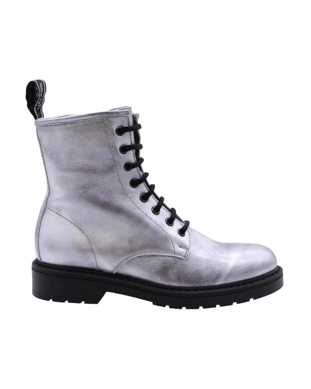 Nero Giardini Gray Lace-Up Boots